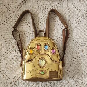 Disney x Loungefly x Marvel Infinity Stones I am Inevitable Mini Backpack Gold